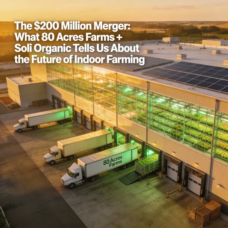 The $200 Million Merger: What 80 Acres Farms + Soli Organic Tells Us About the Future of Indoor Farming